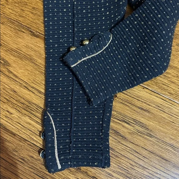 Black and Gold Polka Dot Blazer and Pants Set - Picture 3 of 3